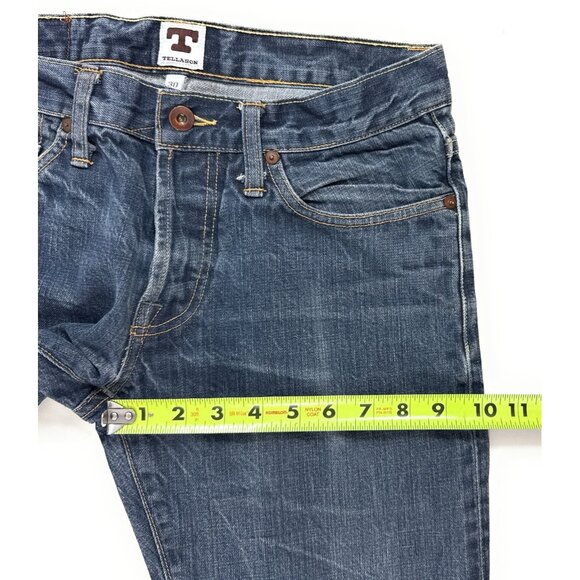 Tellason Mens Jeans White Oak Cone Selvedge Distressed Denim Size 30x32 USA - Picture 8 of 13
